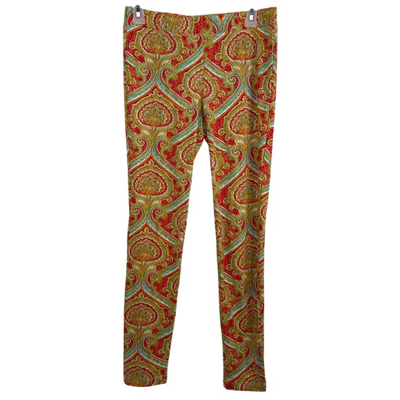 J.McLaughlin Pants - J McLaughlin Womens Paisley Print Leggings Pants Red Orange Blue Size S